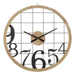 Mauro Ferretti Nástěnné hodiny Numbers 60 cm černé/hnědé obraz