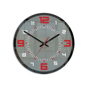 ModernClock Nástěnné hodiny Orion 30 cm červené/šedé obraz