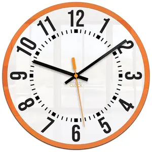 ModernClock Nástěnné hodiny Oskar 30 cm bílé/oranžové obraz