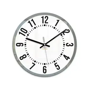 ModernClock Nástěnné hodiny Oskar 30 cm bílé/šedé obraz