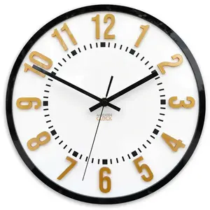 ModernClock Nástěnné hodiny Oskar 30 cm zlaté/černé obraz
