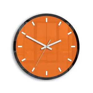 ModernClock Nástěnné hodiny Rolo 30 cm oranžové obraz