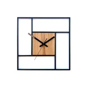ModernClock Nástěnné hodiny Steve 33 cm černé/hnědé obraz