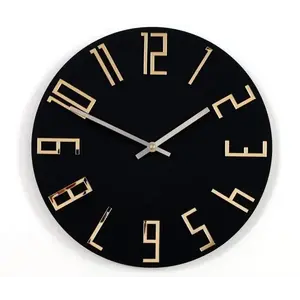ModernClock Nástěnné hodiny Zega černé obraz