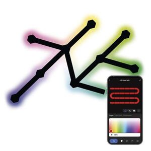 EMOS Nástěnné LED svítidlo GoSmart Lines 9 dílů vícebarevné/černé obraz