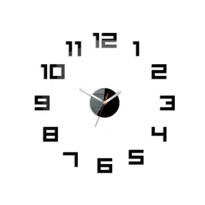 ModernClock Nástěnné samolepící hodiny Digit 50 cm černé obraz