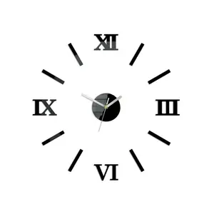 ModernClock Nástěnné samolepící hodiny Numero 49 cm černé obraz