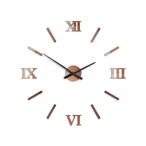 ModernClock Nástěnné samolepící hodiny Numero 75 cm měděné obraz
