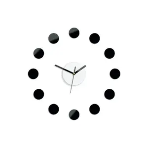 ModernClock Nástěnné samolepící hodiny Rio 40 cm černé/bílé obraz