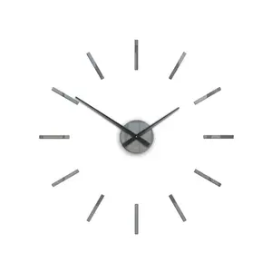 ModernClock Nástěnné samolepící hodiny Solo 65 cm šedé obraz
