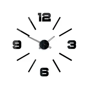 ModernClock Nástěnné samolepící hodiny Vito 75 cm černé obraz