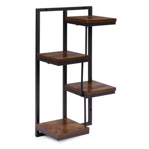 MODERNHOME Nástěnný stojan na květiny MELODY 63x33 cm hnědý/černý obraz