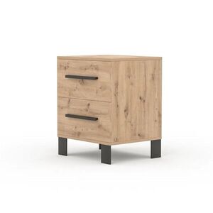 ADRK Noční stolek Malery 50 cm černý/dub Artisan obraz