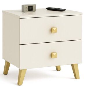 Ak furniture Noční stolek MOBI K-02 kašmír/zlatý obraz