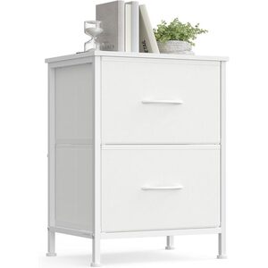 SONGMICS Noční stolek Seiny 39, 6 cm bílý obraz