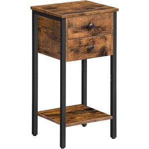 Noční stolek Vasagle Noxwood 35 cm černý/hnědý obraz