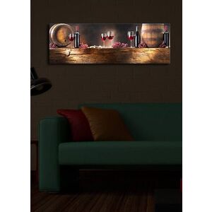 Hanah Home Obraz s led osvětlením Víno 90x30 cm obraz
