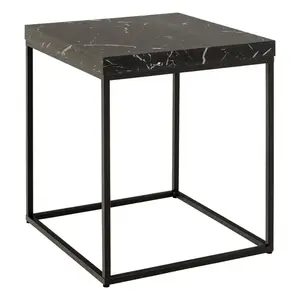 Actona Odkládací stolek Barossa 40 cm mramor/černý obraz