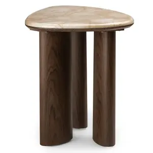 Hector Odkládací stolek Essence 44 cm ořech tmavý/mramor obraz