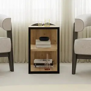 Odkládací stolek Houseland Echo dub safírový/černý obraz