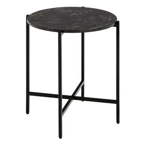 Actona Odkládací stolek Lamoine 40 cm černý/černý mramor obraz