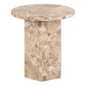 Actona Odkládací stolek Naxos 50 cm mramor Latte obraz
