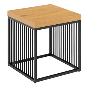 Actona Odkládací stolek Strington 40 cm dub divoký/černý obraz