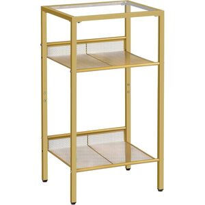 Odkládací stolek Vasagle Nortia 40 cm čirý/zlatý obraz