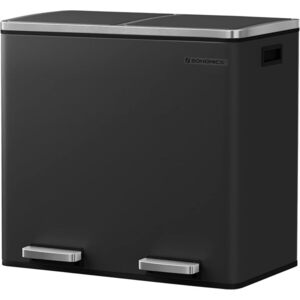 SONGMICS Odpadkový koš Gerry 2x24 l černý/stříbrný obraz
