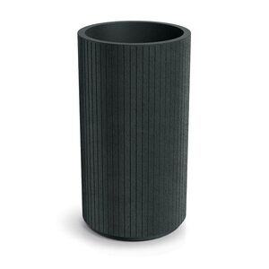 Prosperplast Plastový květináč COROS ROUND HIGH tmavě šedý, varianta 40 cm obraz