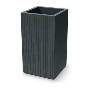 Prosperplast Plastový květináč COROS SQUARE HIGH 40 cm grafitový obraz