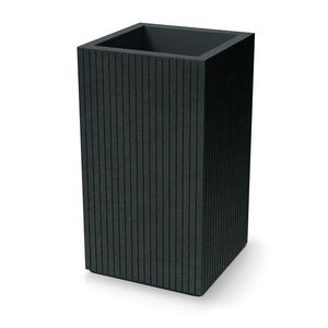 Prosperplast Plastový květináč COROS SQUARE HIGH 40 cm tmavě šedý obraz