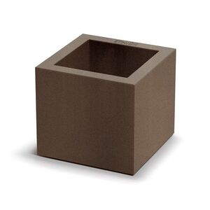 Prosperplast Plastový květináč CUBLASO SQUARE hnědý, varianta 22 cm obraz