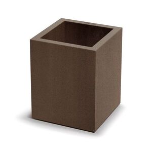 Prosperplast Plastový květináč CUBLASO SQUARE MIDL 29 cm hnědý obraz