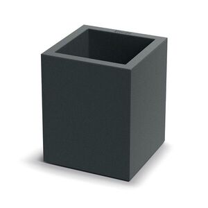 Prosperplast Plastový květináč CUBLASO SQUARE MIDL 29 cm tmavě šedý obraz