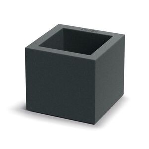 Prosperplast Plastový květináč CUBLASO SQUARE tmavě šedý, varianta 22 cm obraz