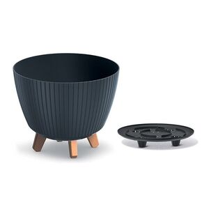 Prosperplast Plastový květináč LAMIAL antracitový, varianta 23, 2 cm obraz