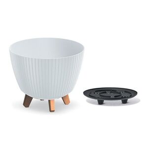 Prosperplast Plastový květináč LAMIAL bílý, varianta 23, 2 cm obraz