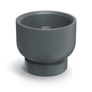 Prosperplast Plastový květináč MOLTAS BASE ROUND 40 cm granitově šedý obraz