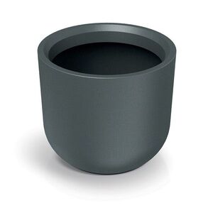 Prosperplast Plastový květináč MOLTAS ROUND HIGH grafitový, varianta 40 cm obraz