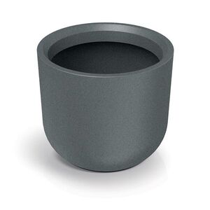 Prosperplast Plastový květináč MOLTAS ROUND HIGH granitově šedý, varianta 40 cm obraz