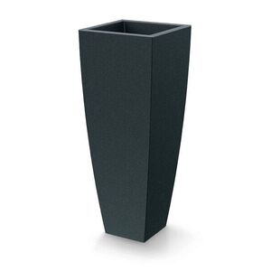 Prosperplast Plastový květináč MOODAS SQUARE HIGH 40 cm tmavě šedý obraz