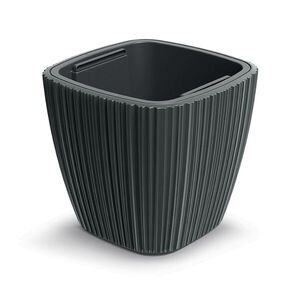 Prosperplast Plastový květináč OROS LITTLE tmavě šedý, varianta 29 cm obraz