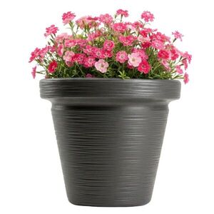 HowHomely Plastový květináč Riflo 33, 9x39 cm antracitový obraz