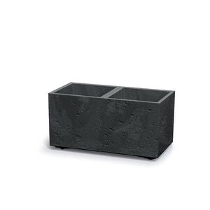 Prosperplast Plastový květináč SIERRAS BETON EFFECT černý beton, varianta 57, 7 cm obraz