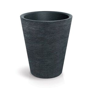 Prosperplast Plastový květináč TUBRAN ROUND černý granit, varianta 60 cm obraz