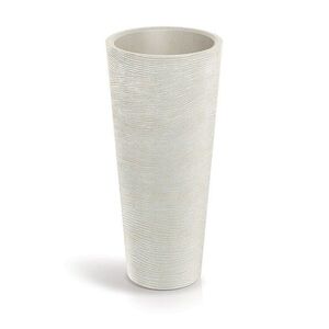 Prosperplast Plastový květináč TUBRAN ROUND SLIM I pískový, varianta 48 cm obraz