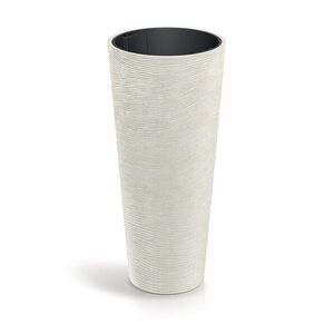 Prosperplast Plastový květináč TUBRAN ROUND SLIM pískový, varianta 48 cm obraz
