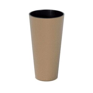 Prosperplast Plastový květináč TUBUS Slim Eco Wood 20 cm hnědý obraz