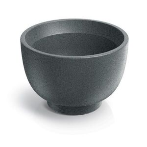 Prosperplast Plastový květináč Vemos Round 40x26 cm granitově šedý obraz